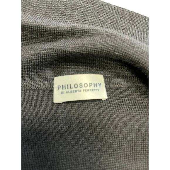 PHILOSOPHY DI ALBERTA FERRETTI Black 100% Virgin Wool Long Sleeves Jacket 10 - Picture 3 of 4